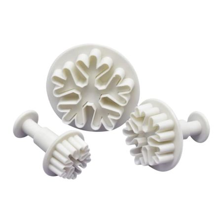 3 Emporte-pièces Poussoir Flocon de Neige